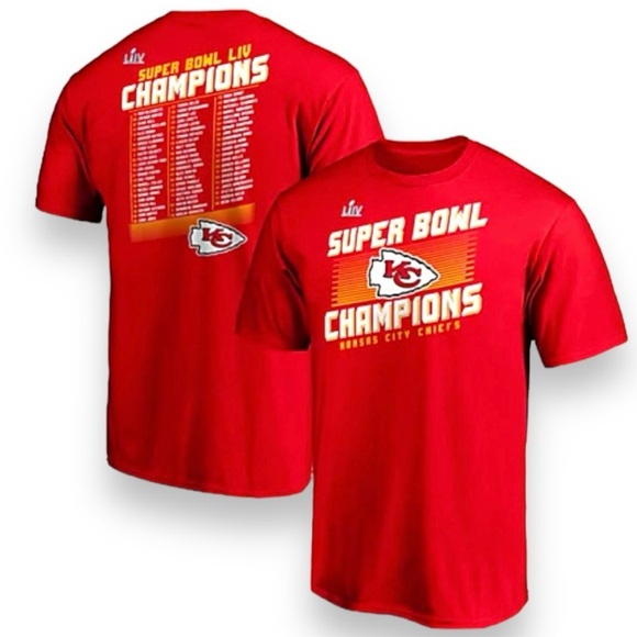 NWT NFL Fan Gear NFL Super Bowl
LIV Chiefs Player Roster T-Shirt Size 4XL - Picture 1 of 8